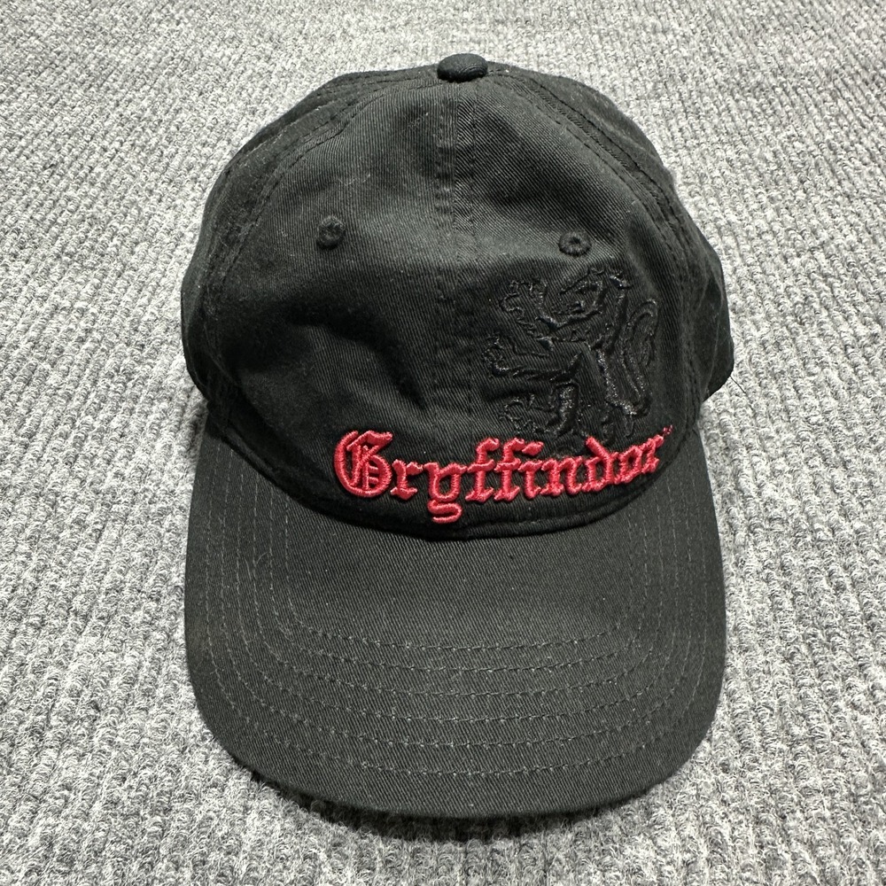 Harry‎ Potter Gryffindor Hat Cap Strap Back Black Embroidered Lion Mens One Size